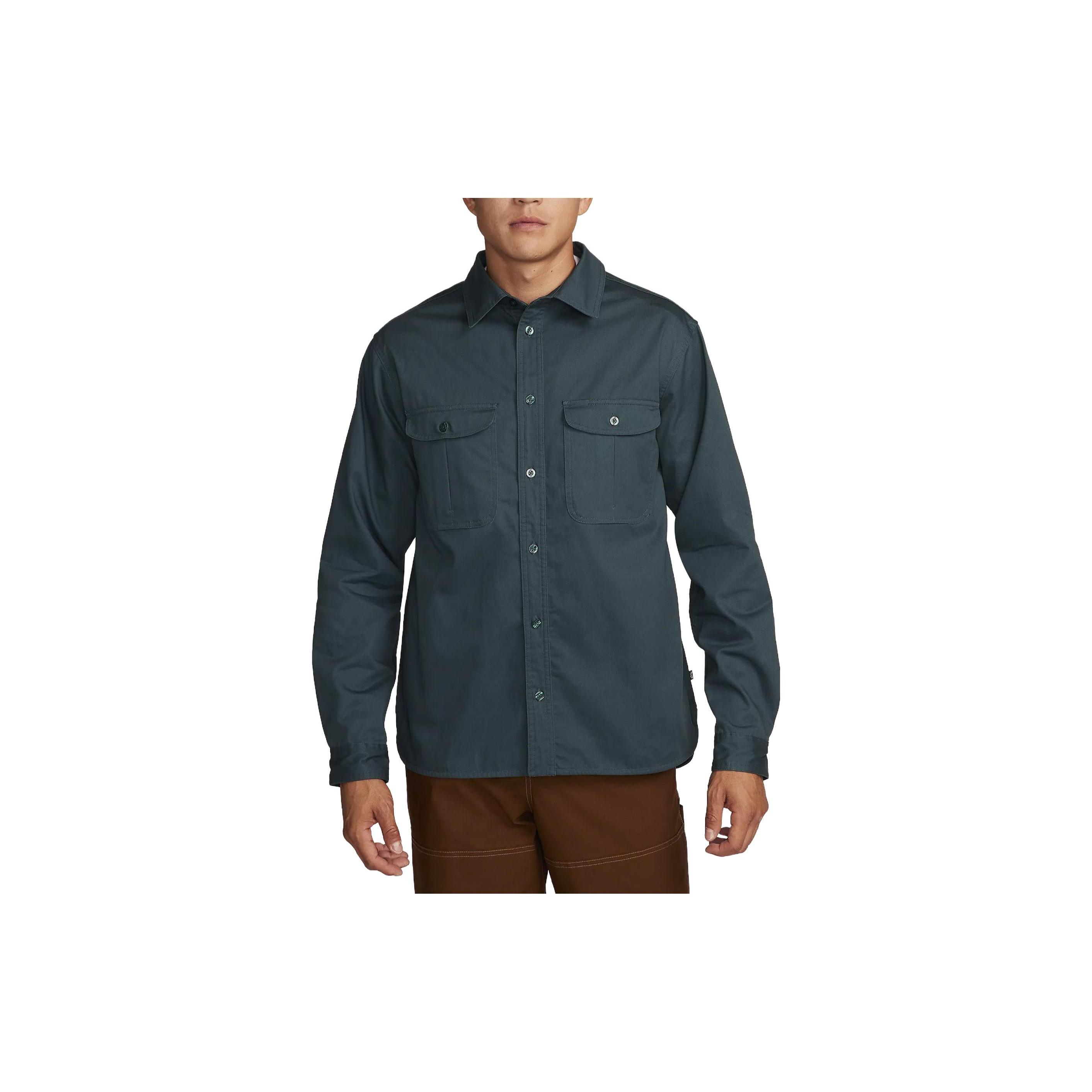 Nike Shirts Men s Dark Green Lapel Moderate Other FQ0397-328 XS
