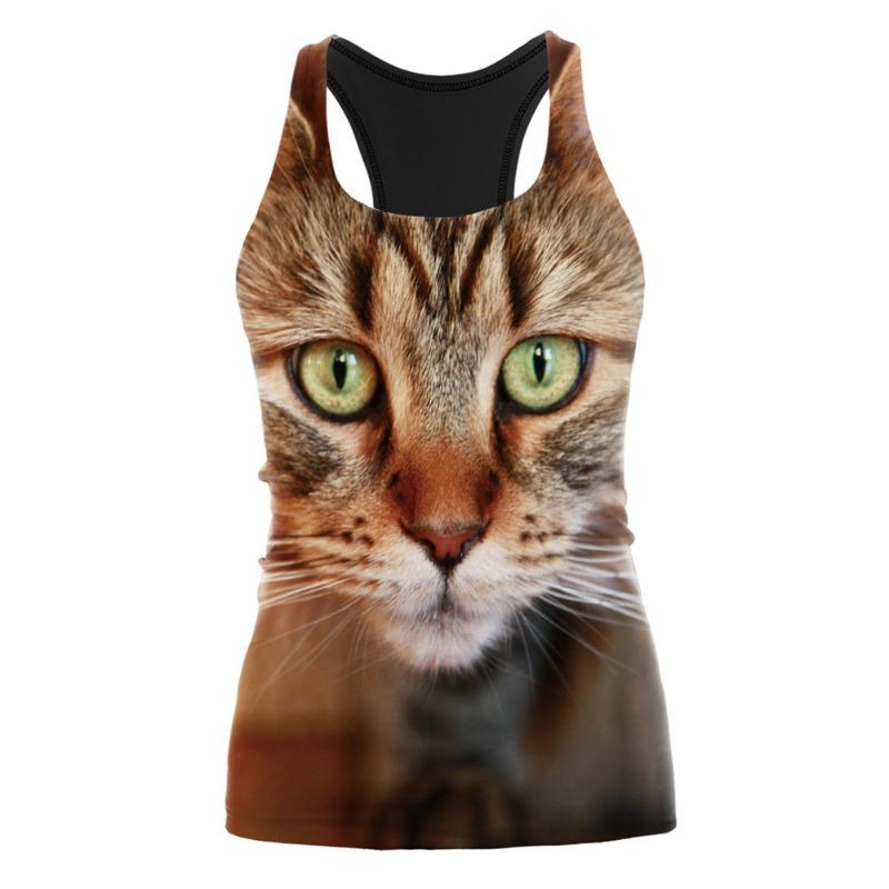 Halloween Animal Anime Digital Print Women's I-shaped Vest Yoga Top
