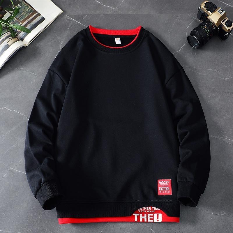 Fashion Sweater Men's Autumn and Winter Sweater Men's Plus Size Tops Couples Wear Sports Loose Pullovers