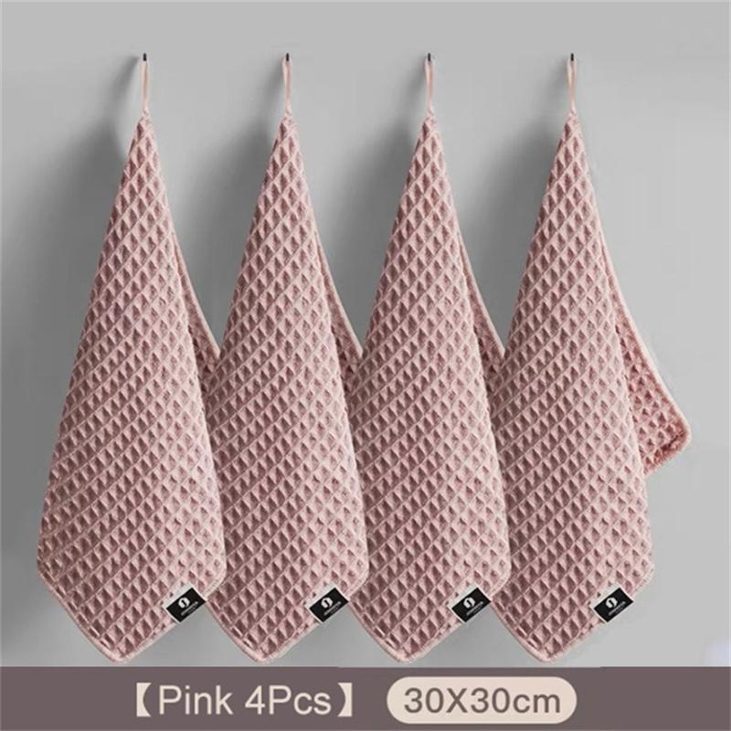 

4 шт. Полотенце для чистки кофе-бариста, супервпитывающая салфетка из микрофибры, полотенца для чистки кухонных и домашних кофемашин