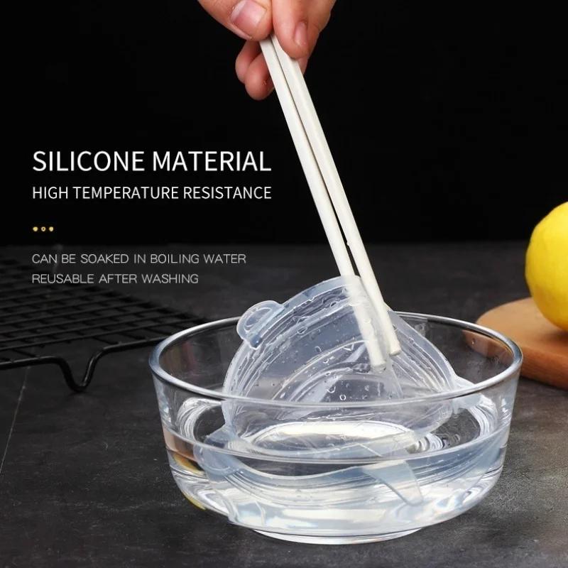 6Pcs Food Silicone Cover Cap Universal Lids for Cookware Bowl Reusable Stretch Tool Kitchen Accessories Fresh-keeping Lids