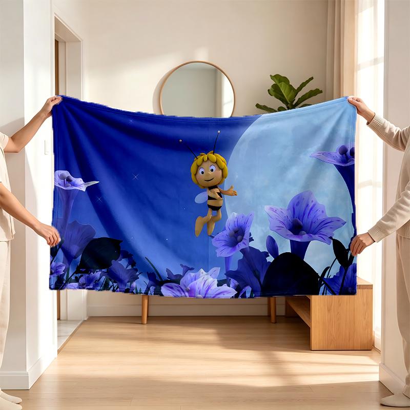 Maja de Bij (5) Flanellen deken een zacht accent voor de slaapkamer en woonkamer en een gezellig huisgeschenk