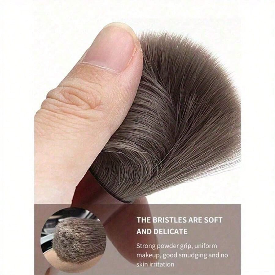 Professional Makeup Brush Set With Soft Hair, Including Eye Shadow, Foundation, Blush Brushes And 2 Brown Makeup Sponges