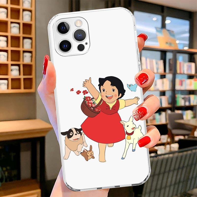 Heidi Cute Cartoon Cover Phone Case For iPhone 16 17 Air 15 14 Pro Max 16E Phone Case 13 Mini 12 11 7 SE 8 Print Pattern Fit Cas