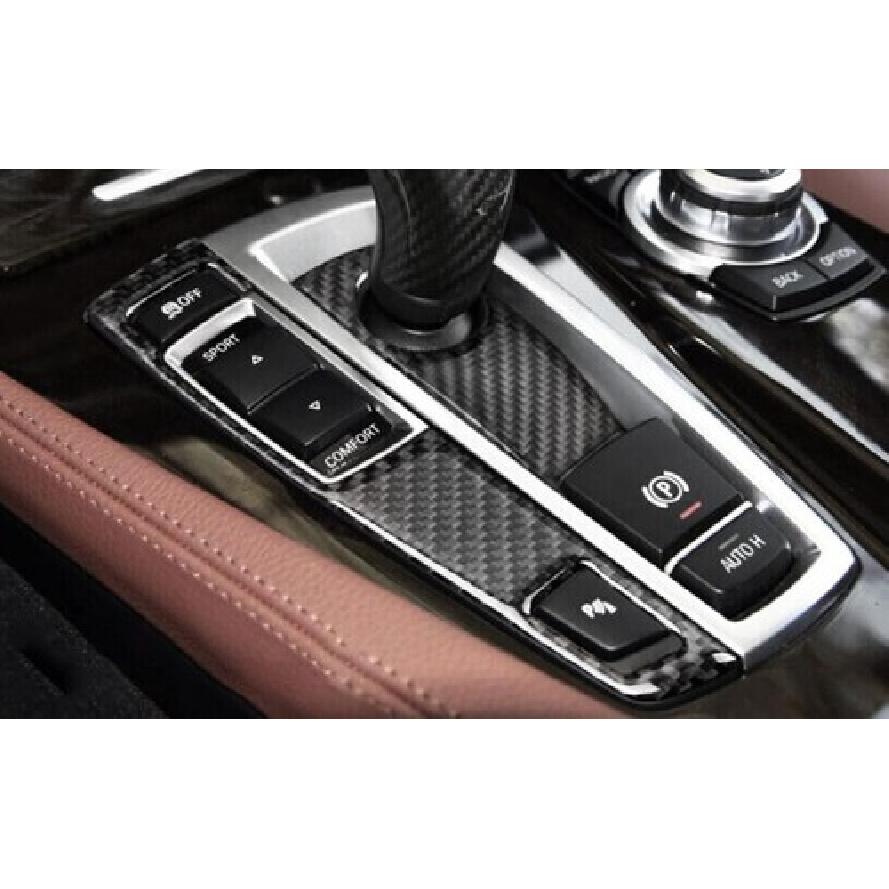 For BMW X3 F25 X4 2011-17 Real Carbon Fiber Console Gear Shift Button Cover Trim