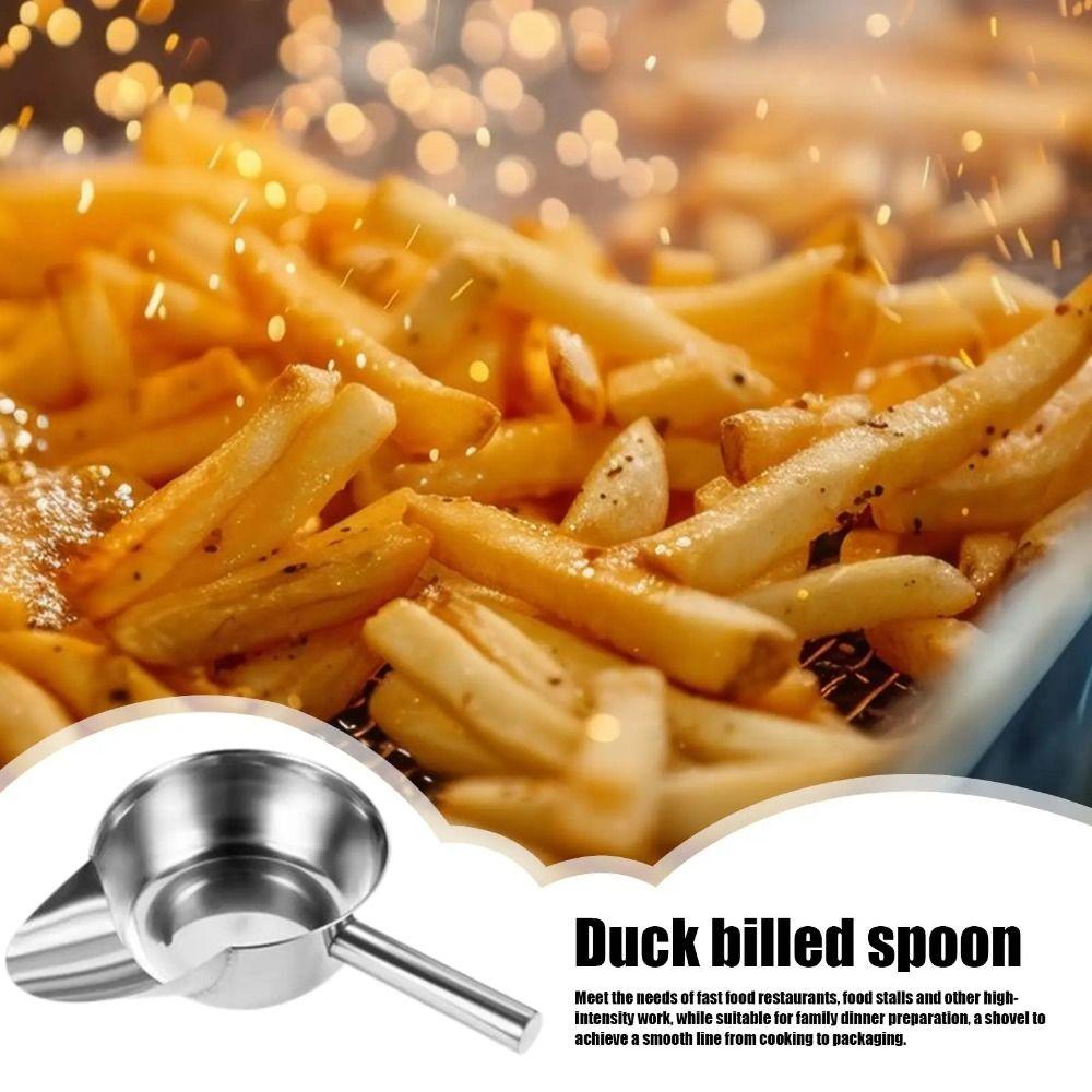 Duckbill Design Popcorn Scoop Stainless Steel Ice Scoop French Fry Scoop  Candy Serving