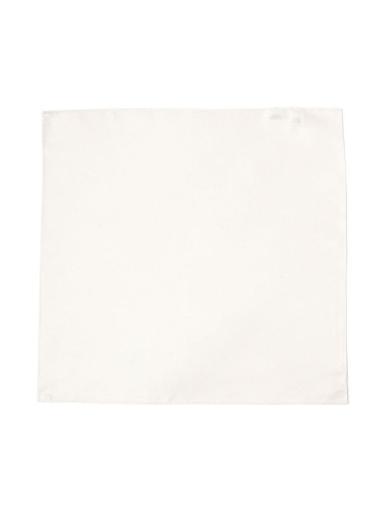 BEAMS Life Store by Beams Silk Solid Pocket One Size Square, Men's, White,
