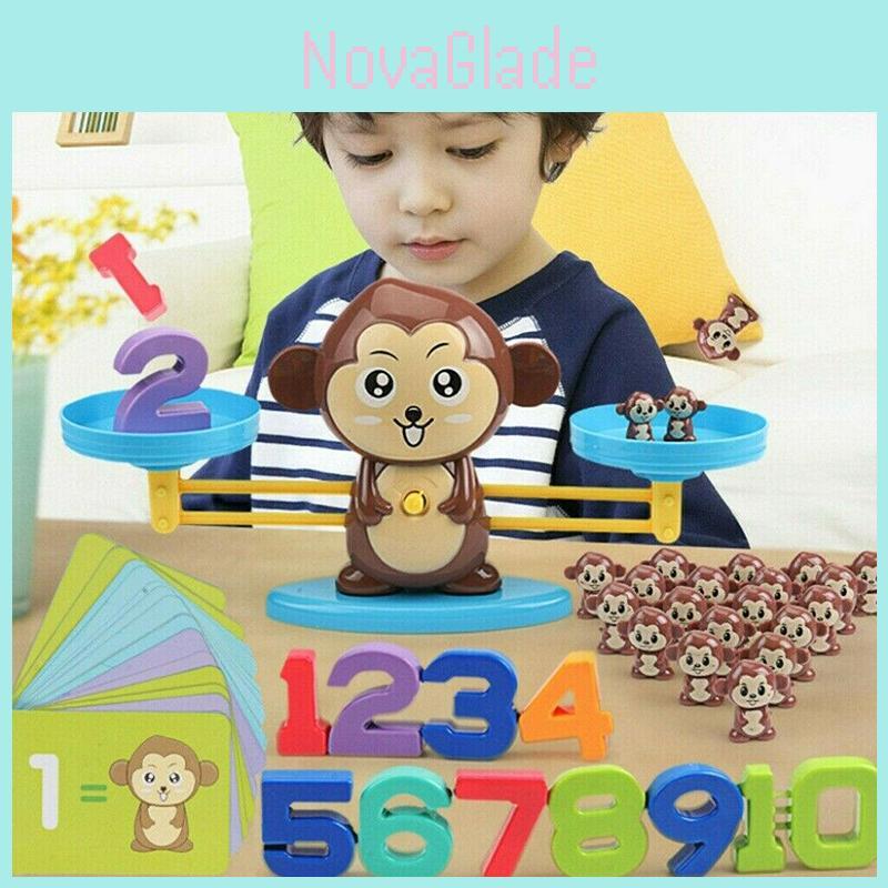 Jogo Divertido de Contagem Matemática Para Crianças Conjunto de Brinquedos Macaco Equilíbrio Para Pré-escolares