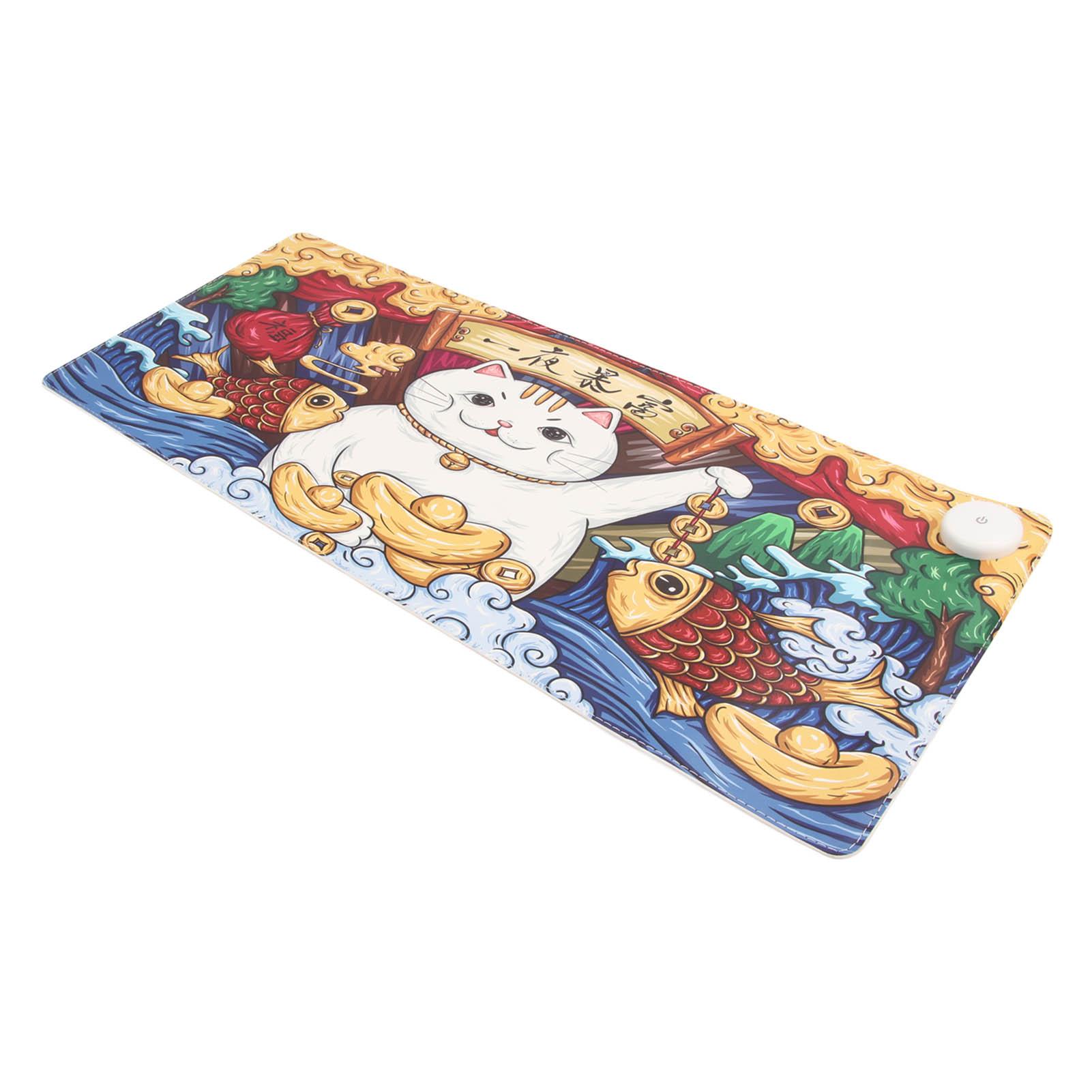 

Подогреваемый коврик для мыши 31,5 дюйма в длину, 13 дюймов в ширину, 3 температурных режима, функция синхронизации, теплый настольный коврик для офиса US Plug