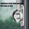Crescent Lock for Doors and Windows,Gate Latch Slide Bolt Latches Lock,Safety Double Sided Gate Hardware,Left and Right Silvery
