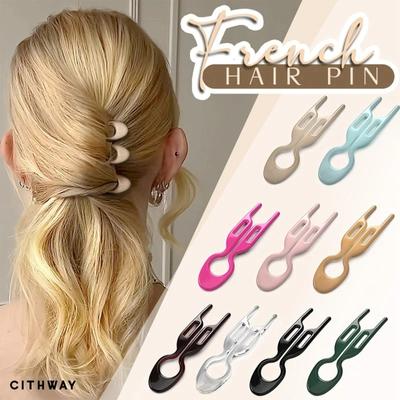 American U-shaped Wavy Hairpin For Women With Updo Hair On The Back Of The Head, Versatile Headband Hairpin
