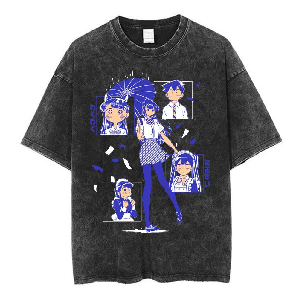 Vintage Washed Bocchi The Rock Ijichi Nijika Yamada Ryo Gotoh Hitori Kita Ikuyo Tshirt Kessoku Band Print T-shirt Men Women Tees