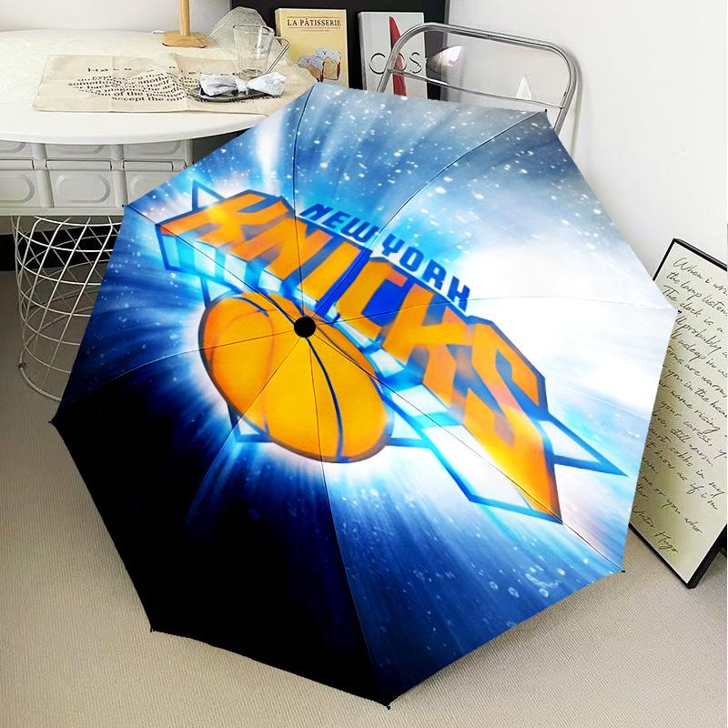 Knicks Logo Umbrella Folding umbrella, automatic umbrella 8-Frame for Travel, camping Use Gift for Halloween Christmas
