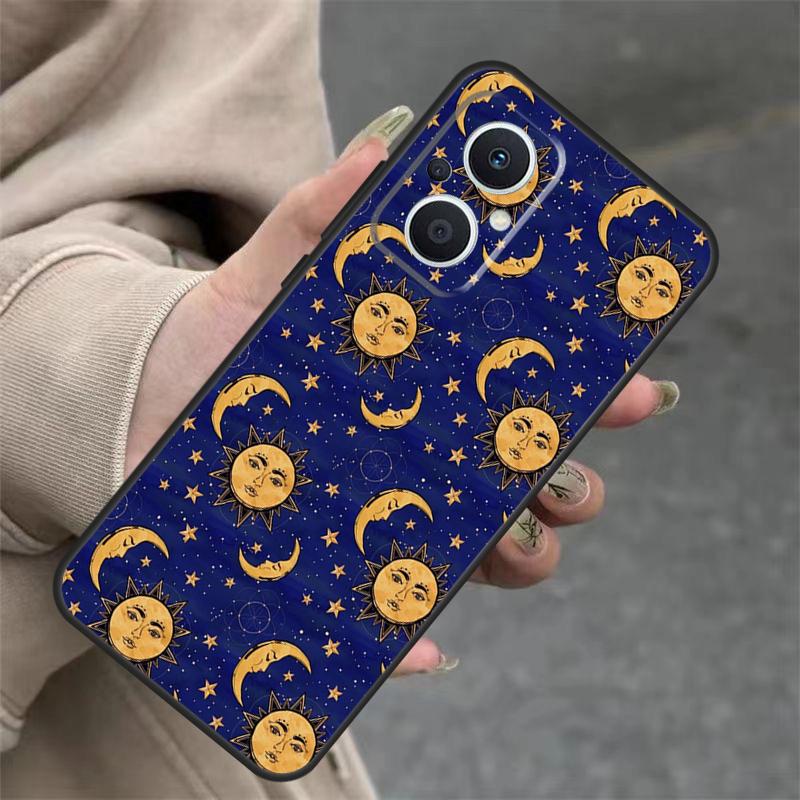Sun Moons Star Signs Astrological Case For OPPO Reno 8T 13F 14F 12F 11F 10 12 13 14 Pro 7 8 Lite OPPO Find X8 X6 X9 Pro Cover