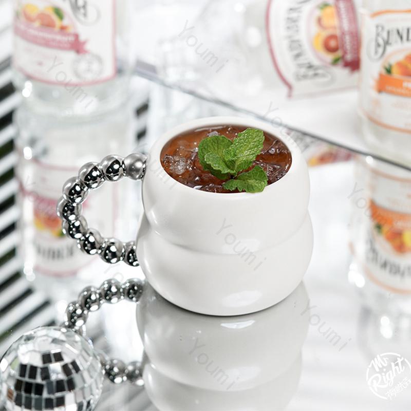 Light Luxury High End Coffee Cups Household Afternoon Tea Ceramic Mug Solid Color Exquisite Breakfasts Milk Cup Unique Tableware