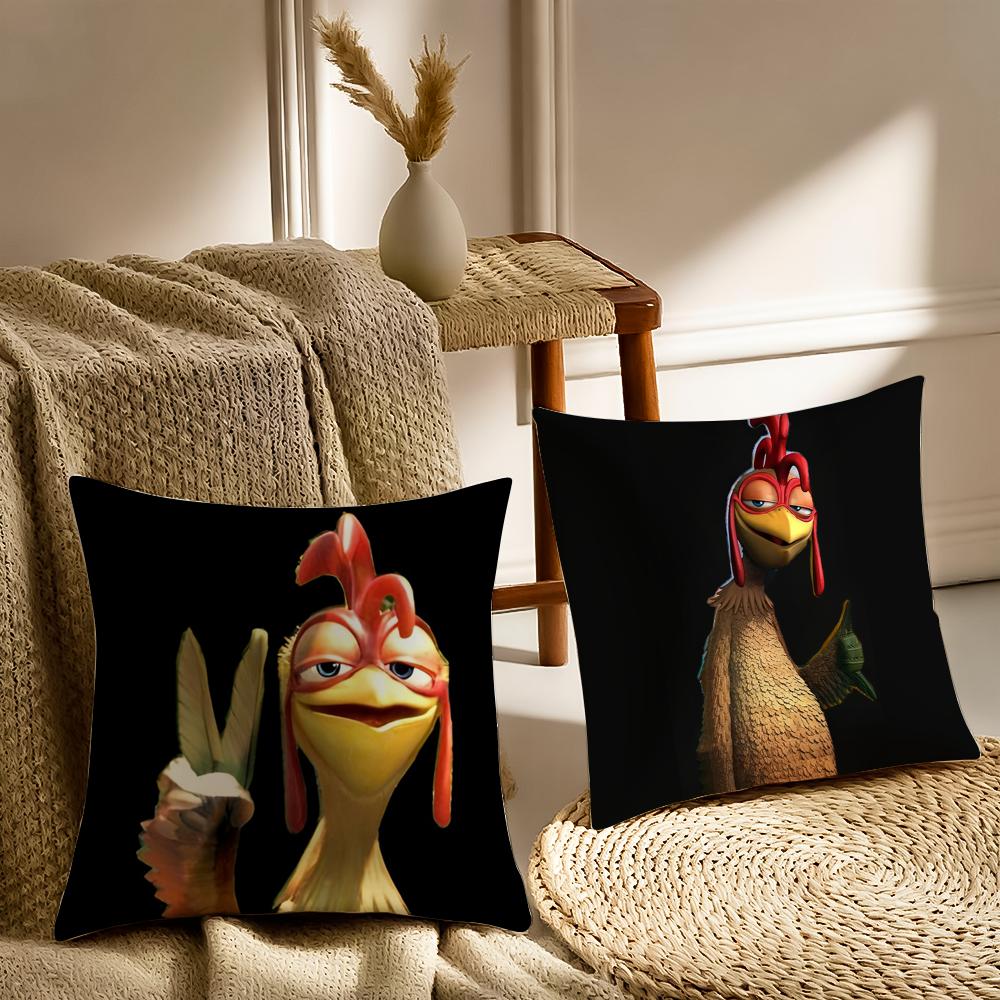 Funda de Cojín Divertida Chicken J-Joe S-Surfs Up Felpa Corta Sedosa Con Cremallera Invisible Funda de Cojín para Sofá a Prueba de Polvo Para Decoración del Hogar