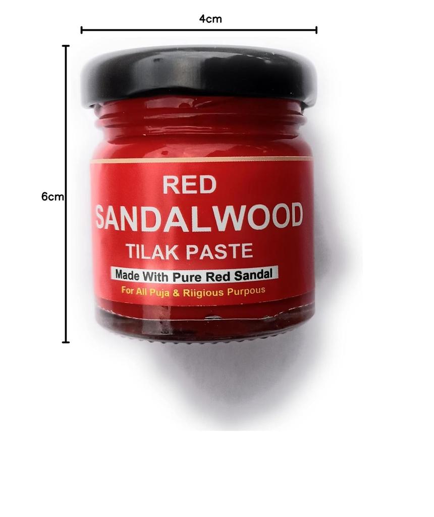 Red Sandalwood Paste Tilak (Lal Chandan) Made with Real and Rare Red Sandal with Spiritual Matra