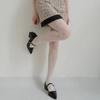 Aesthetic High Waist Fishnet Tights for Women Stretchy Pantyhose Elegant Hollowed Out Diagonal Stripe Mesh Stockings
