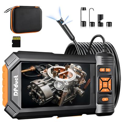 Release 5 Inch IPS DPduct Fiberscope Dual Lens Ultra Thin Endoscope Camera 1080P Equipped with 5 Inch Large Screen Monitor with 9 LED Lights IP67