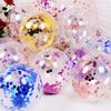 12 Inch Round Sequined Transparent Latex Balloon Birthday Wedding Opening Event Shopping Mall Decoration Party Decoration Supplies