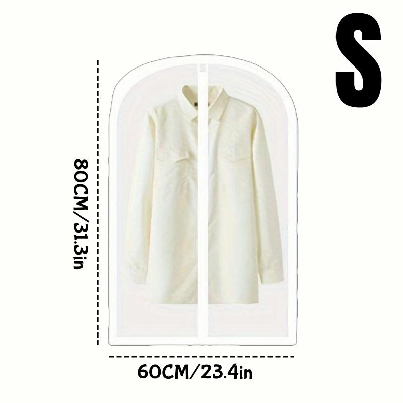 

5/10pcs Garment Dust Covers Set with Zipper Hanging Clothes Storage Bags Washable Protectors For MoistureProof Closet Organizer 5pcs