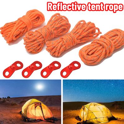 Reflective Tent Rope Rescue String Paracord Rope Outdoor Camping Hiking Tent Accessory