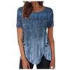 Damen Kurzarm-Tunika, lockere Oberteile, lässig, Plus-Size-Oberteile, plissierte Tunika, Knopfleiste, lässige Sommer-T-Shirts, Damen-Oberteile, elegante Hemden
