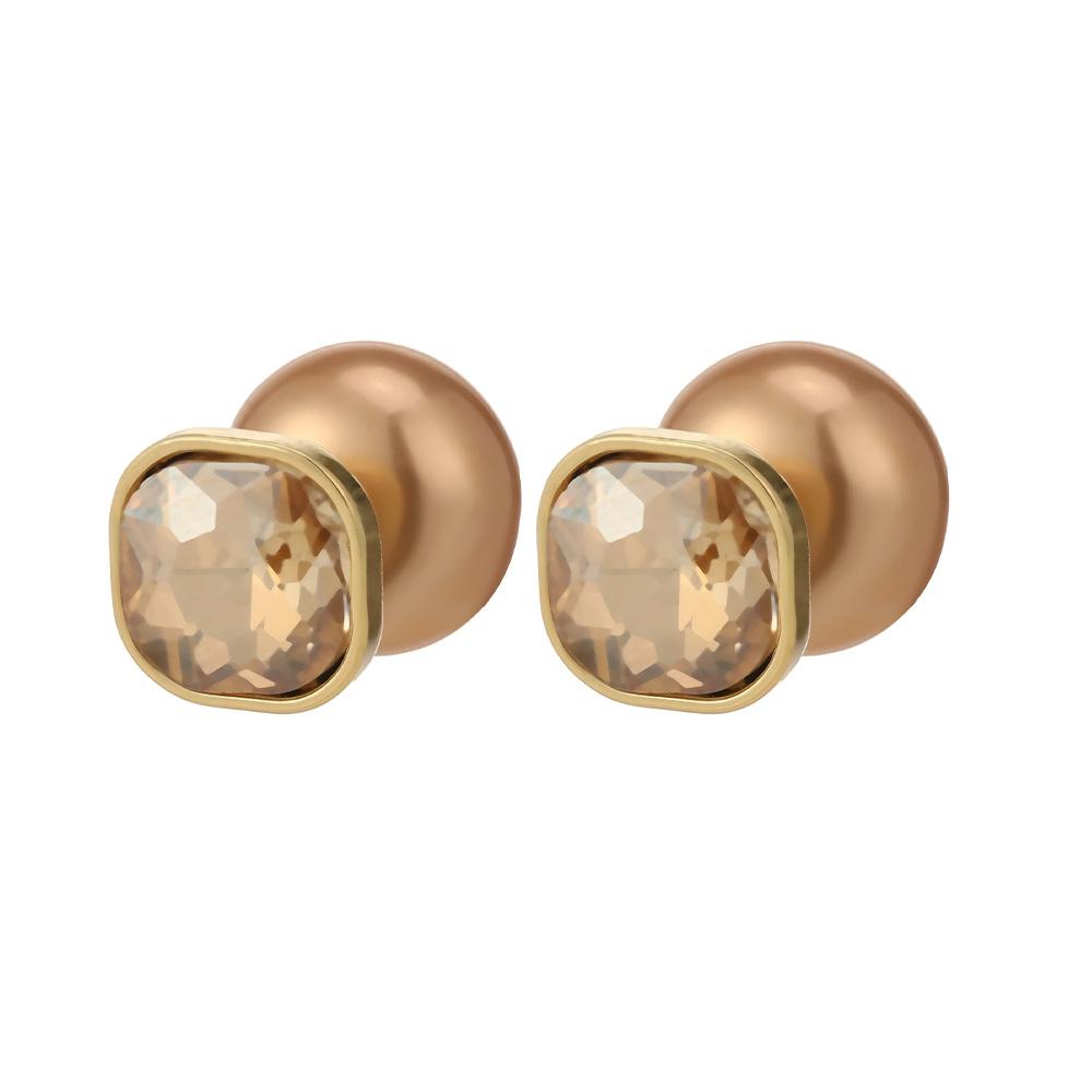 French Light Luxury Two-Wear High-End Stud Earrings Retro Diamond-Encrusted Pearl Earrings Niche Design Temperament Fashion Earrings
