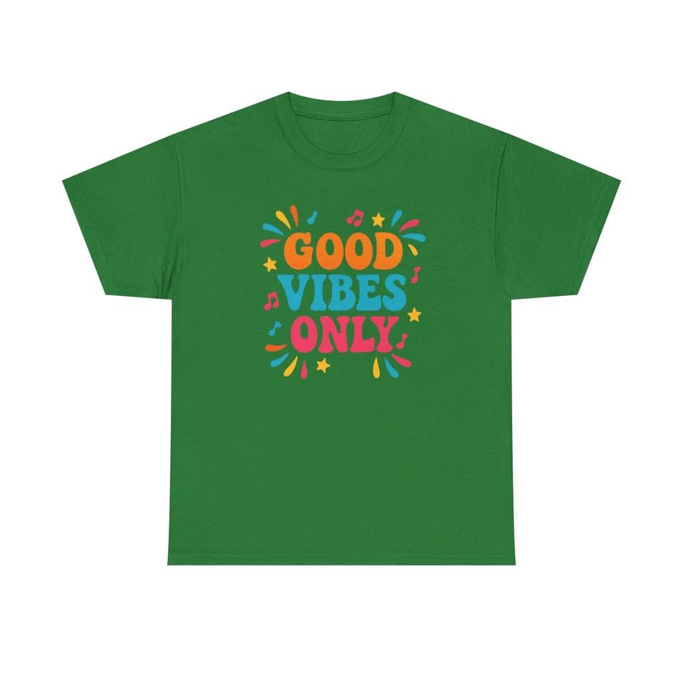Good Vibes Only Trendy Graphic Premium Cotton Tee 5 L