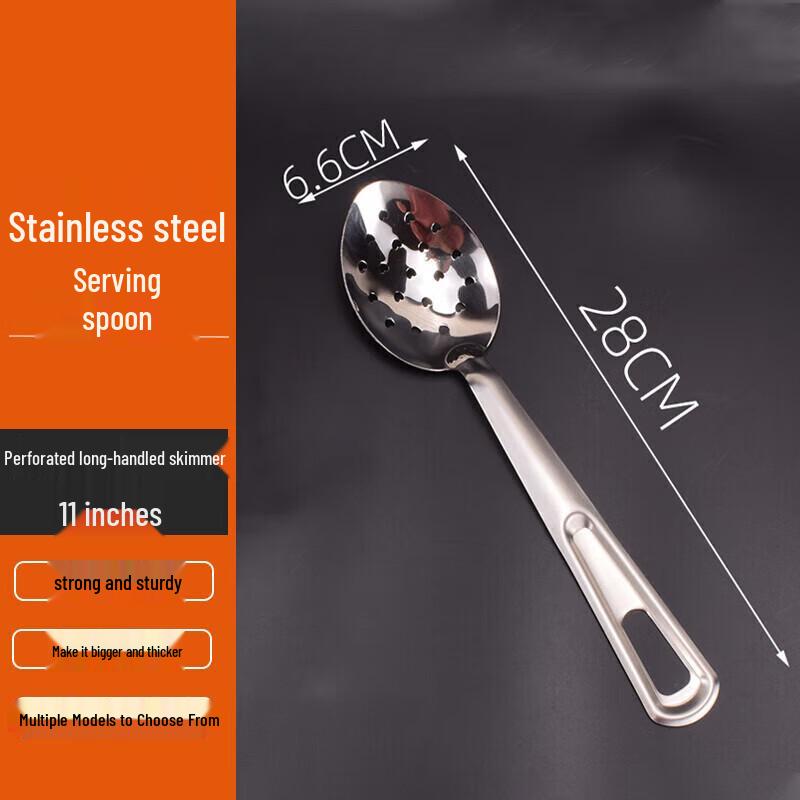 FATTBAO Stainless Steel Long Handle Serving Spoons & Strainers