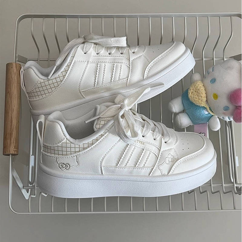 Plateau weiße Schuhe Damen atmungsaktiv 2025 Frühling und Herbst neu schickes rosa Nischendesign lässige Studenten Sport Board Schuhe