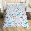 Funda Nórdica de Dinosaurios para Niños Juego de Ropa de Cama con Temática de Animales Microfibra Dibujos Animados Funda de Edredón Individual King Para Niños Niñas Adolescentes Decoración de Dormitorio