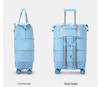 New Foldable Travel Bag with Pull Rod & Wheels - Durable, High-Grade, Trendy, and Expandable Storage