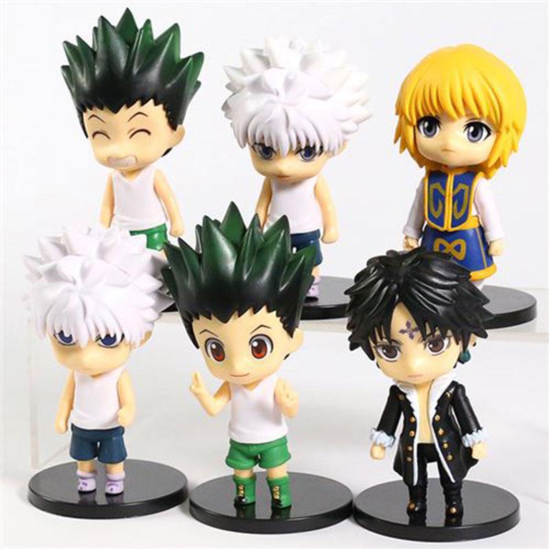 Set of 6 Figurines Hunter X Hunter Freecss Zoldyck Kurapika Lucilfer 10 Cm