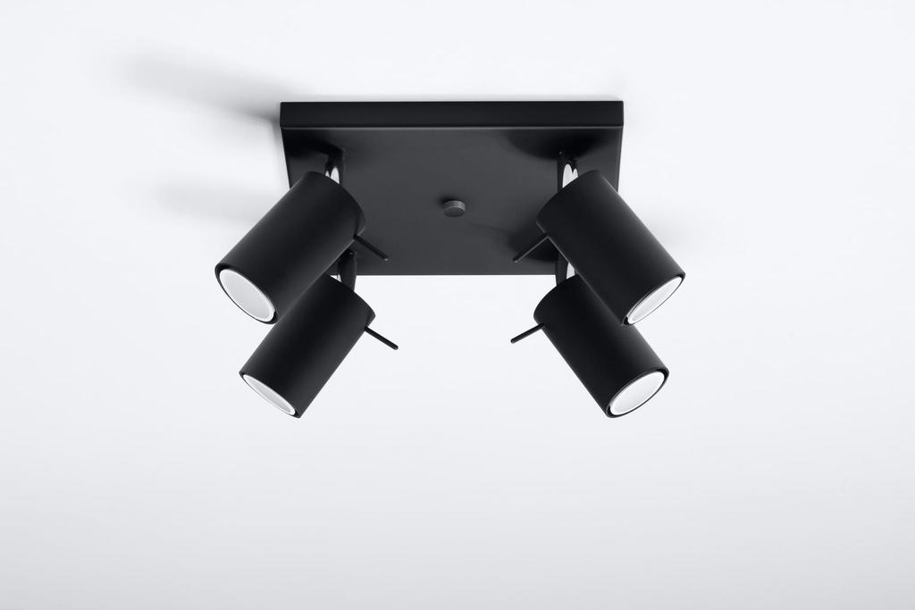 RING 4 ceiling lamp black