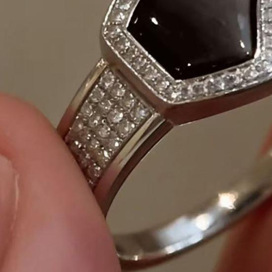Anello Occhiali da Sci Strass Lucidi Anello da Dito Anello a Tema Sport Invernali 3D Accessorio Gioiello per Cappotto Invernale Regalo per Appassionato di Sci