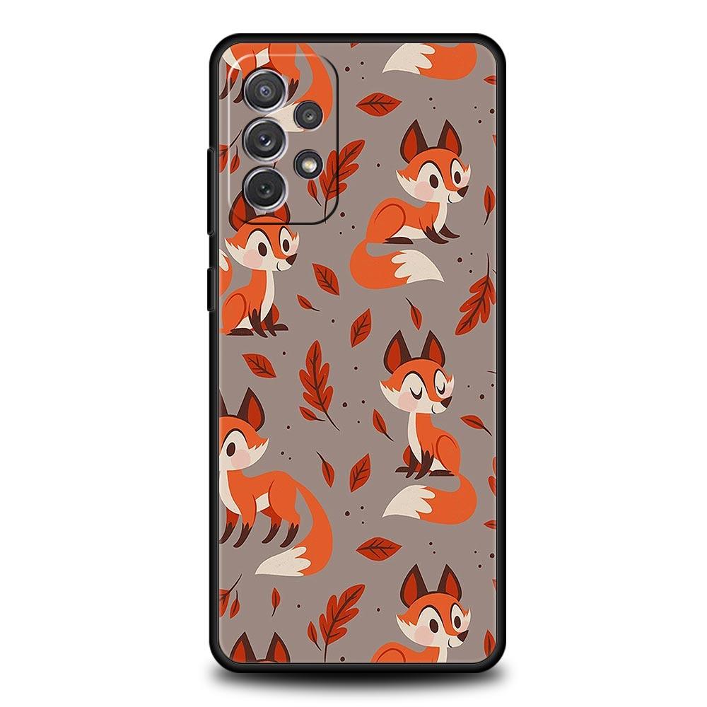 Cute Cartoon Animal Fox Phone Case For Samsung Galaxy A13 A52 A33 5G A53 A73 A23 A03s A21s A51 A71 A31 A11 A41 M21 M31 A01 Cover