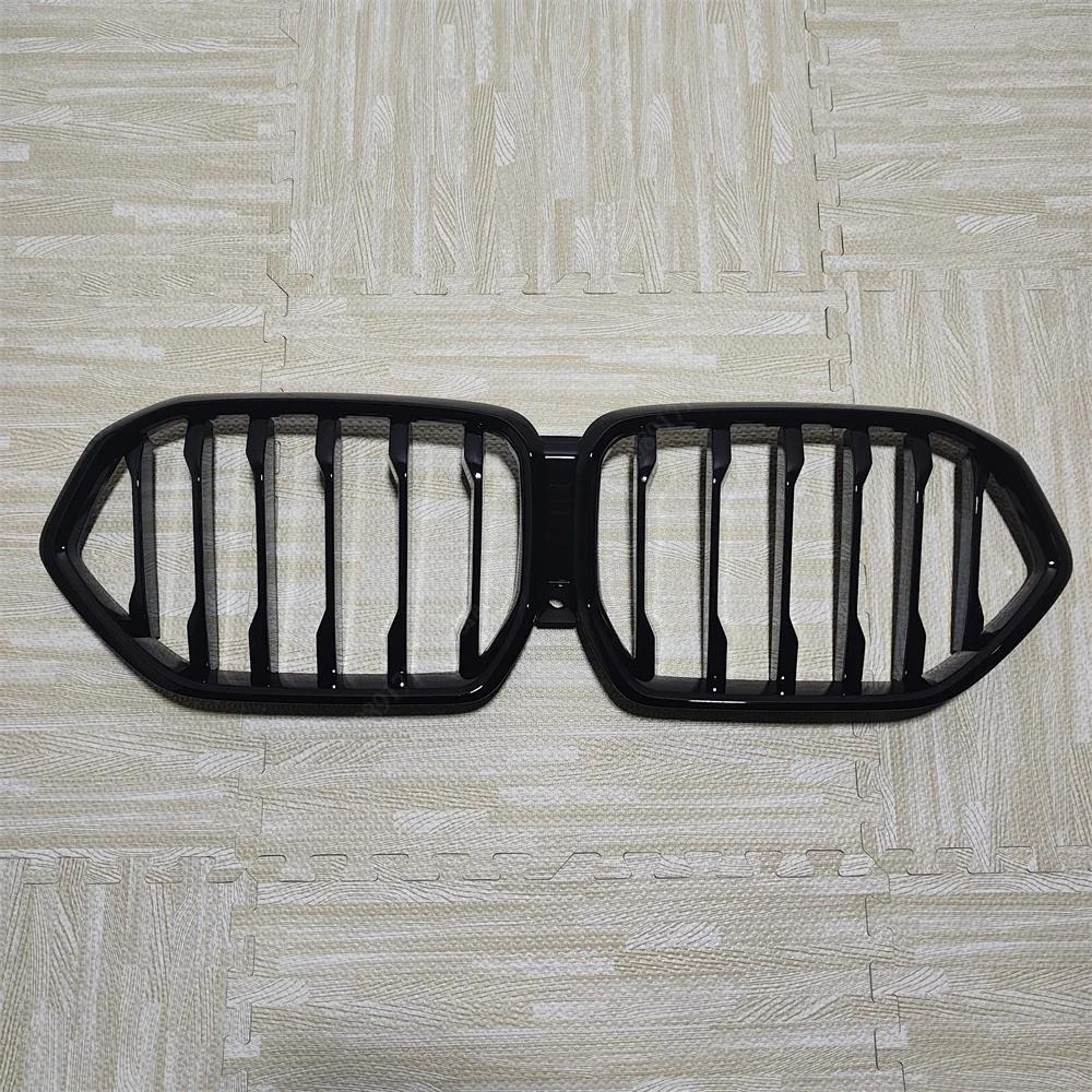 Single Line Grille Grill For BMW X6 G06 M50i M50d X6M F96 2019-2025 Front Bumper Front Kidney Grille Gloss Black Bodykits Tuning