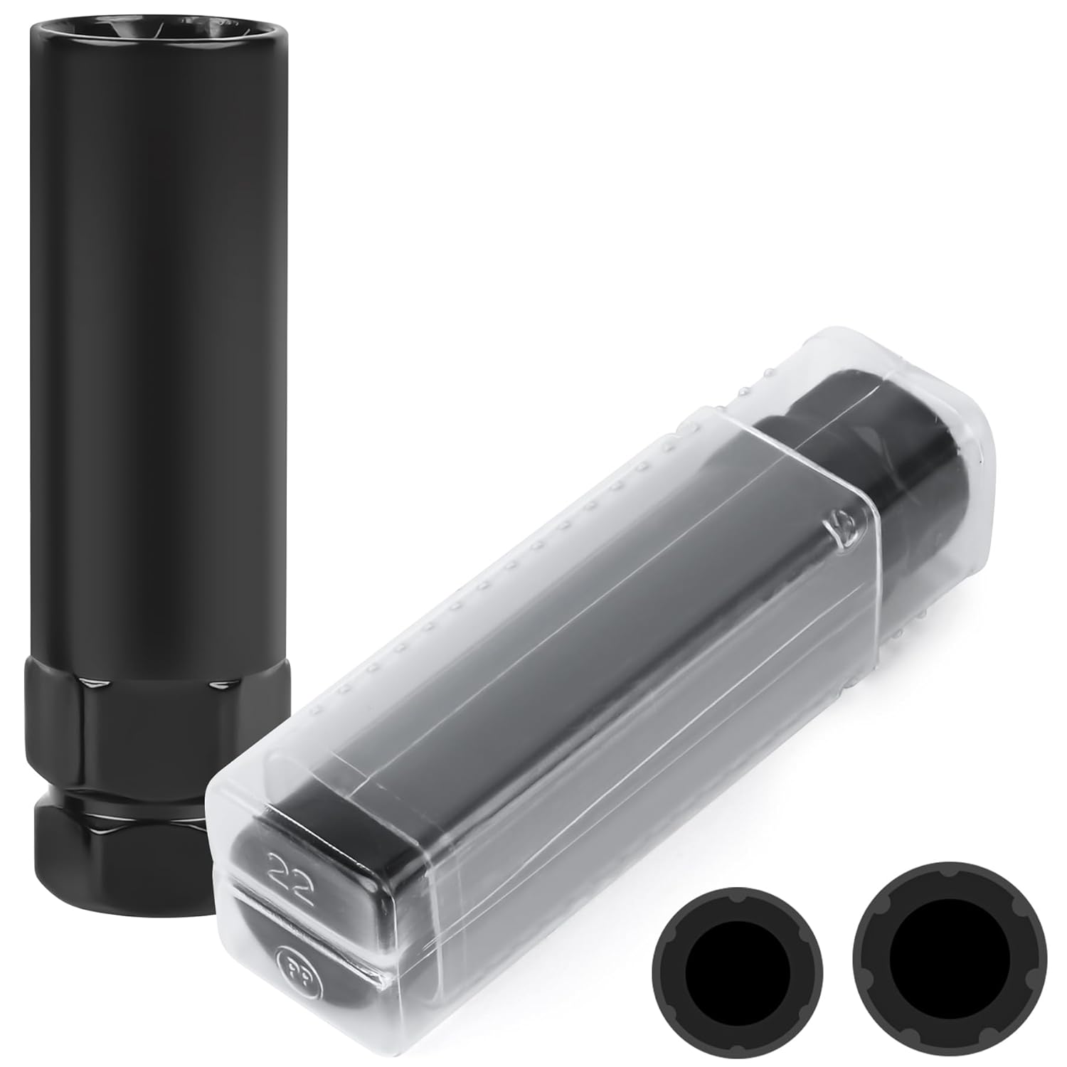 2-Piece 6 & 7 Spline Lug Nut Socket Set - Locking Lug Nut Removal Tool For Aftermarket Spline Drive | Easy Tall/Removal Of Wheel Locks, Universal For