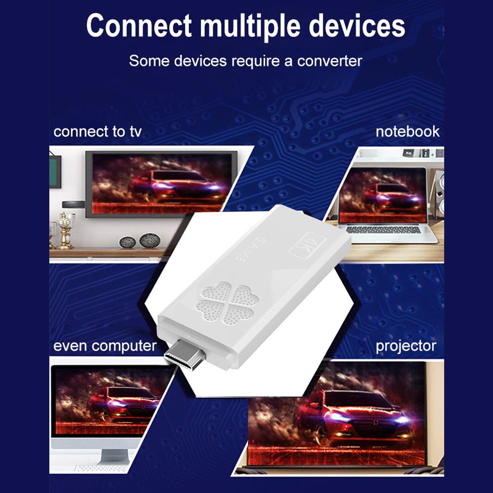 M8II Pro Wireless Retro Game Console with Built-in 30000 Classic Games, 4K HDMI TV Output, Equipped with Dual 2.4G Wireless Controller, 64G Game Stick