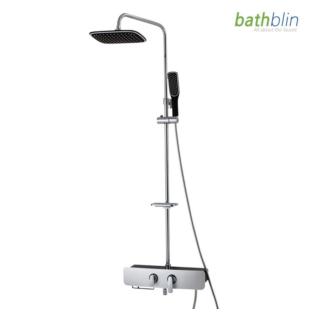 Черно-серебристый полочный тип дождевого душа BKR002BS