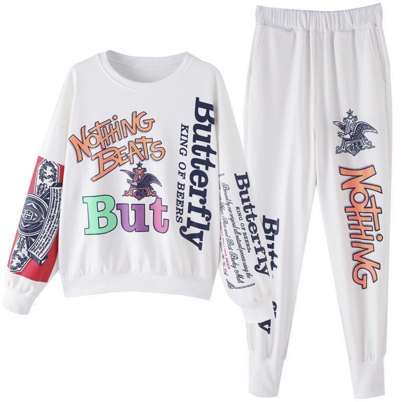 Treninguri casual de damă Primăvară Toamnă Trening Fashion Topuri și pantaloni largi cu mânecă lungă Set din 2 piese pentru femei