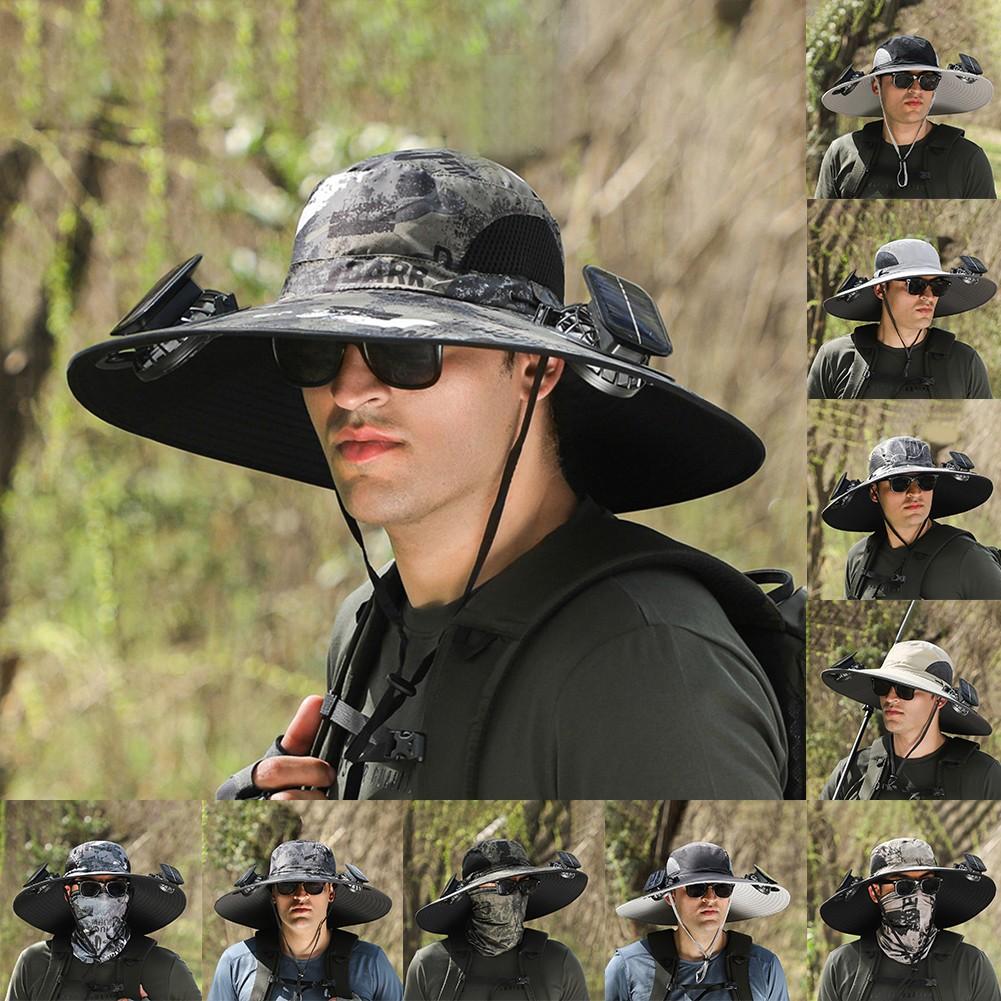 

Block Harmful Light Protected Wide Brim Solar Fan Outdoor Fishing Hat