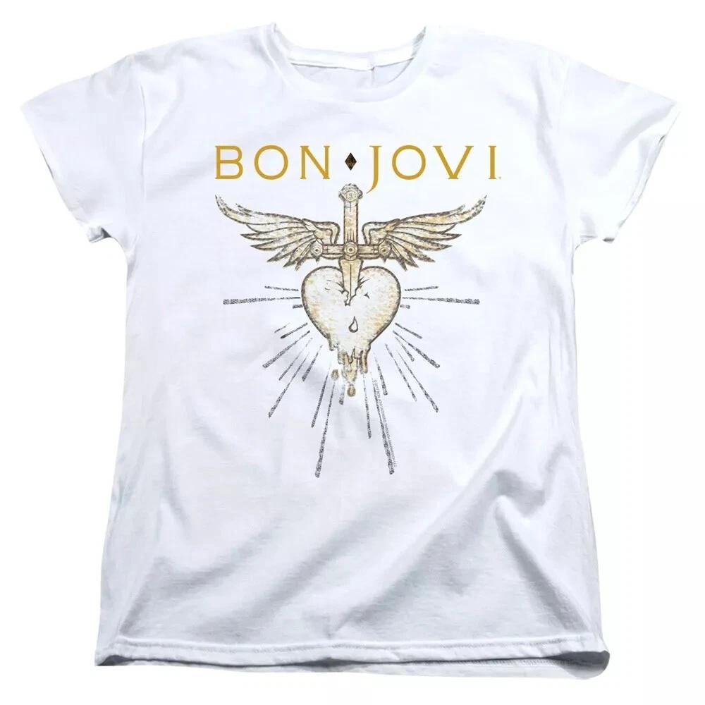 

Bon Jovi Greatest Hits Women s 100% Cotton T-shirt Mens Tees Top XL