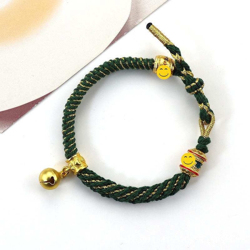 

Унісекс Червоний та П ятиколірний Браслет з Ручним Плетінням Тибетської Мантри