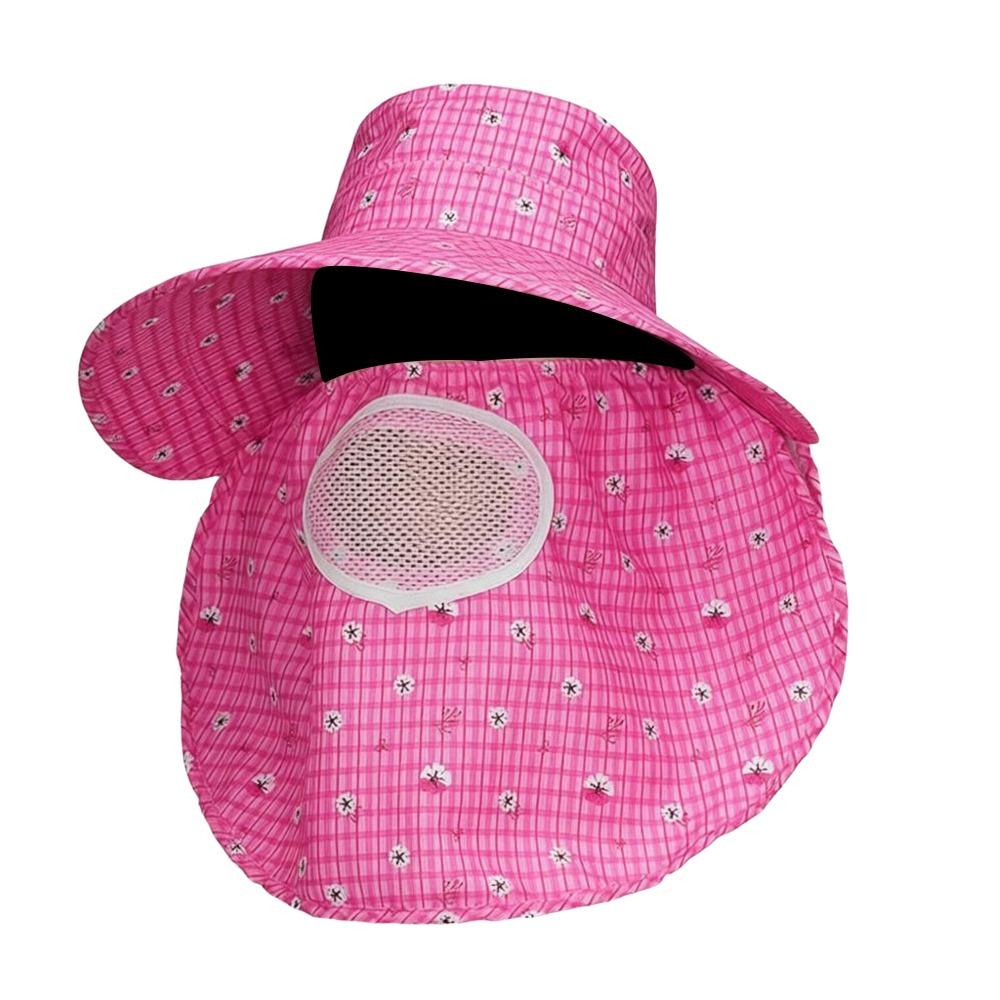 Fordable Sun Hat Wide Brim Fisherman Hat Fashion Face Hood Hat  Women