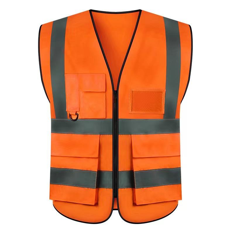 Fluorescent Reflective Safety Vest for Construction and Road Workers