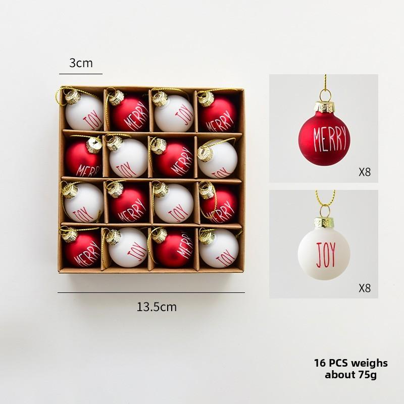 Joymerry Christmas Glass Tree Ornaments Gift Box Set With Lighttransmitting Design For Holiday Decor