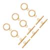 Stainless Steel Round Toggle Clasps TBar Clasps for DIY Necklace Bracelet Jewelry Gold
