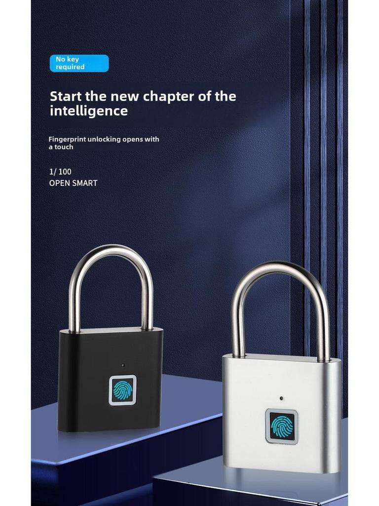 Smart Outdoor Fingerprint Padlock, Waterproof and Rust-proof. Electronic, Anti-theft, Password Lock for Doors, Cabinets.